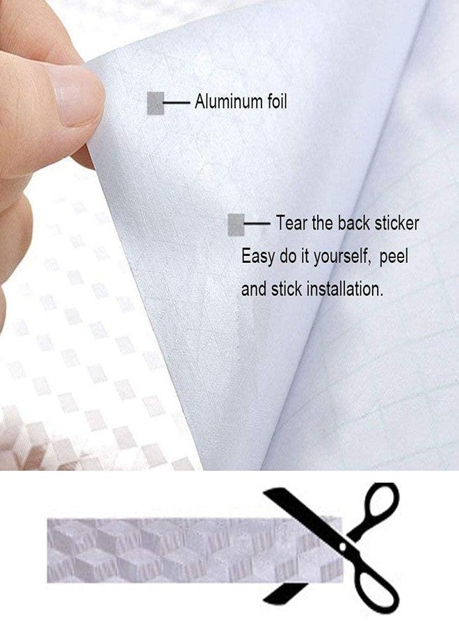 KIRFIZ 5 meter Self Adhesive Brushed Aluminum Look Contact Paper/sticker Film Vinyl Backing Waterproof Anti Greasy kitchen foil Peel Stick Removable Wallpaper Metallic Gloss Shelf Liner for Covering Counter Top - Image 3